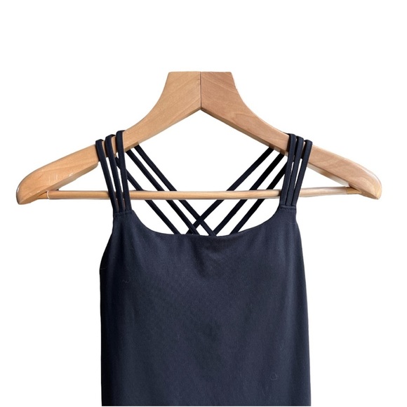 Athleta Women’s Black Hyper Focused Strappy Shelf Bra Elastic Hem Tank Top, XS - Picture 3 of 10